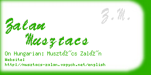 zalan musztacs business card